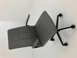 Drehstuhl Leadchair Evo Leder Congress 1440 Marram_x000b_Grau Gestell Schwarz Matt Pulverbeschichtet