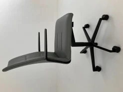 Drehstuhl Leadchair Evo Leder Congress 1440 Marram_x000b_Grau Gestell Schwarz Matt Pulverbeschichtet