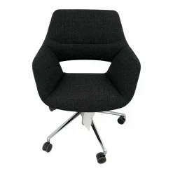 Drehstuhl OCCO Conference 224 63 Stoff 65 Re Wool 198 Schwarz Gestell Stahl Verchromt Mit Rollen Schwarz