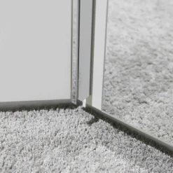 Drehtüreneckkombination Mondo Amado Lack Weiß Lack Sand mit Spiegel