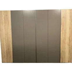 Drehtürenschrank Airline 100 Eiche Silea Front Lack Terrabraun Matt