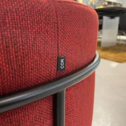 Drop Hocker Stapelbar Bezug Fidivi Laser J Flash 9421 Rot/Schwarz Gestell Lack Schwarz