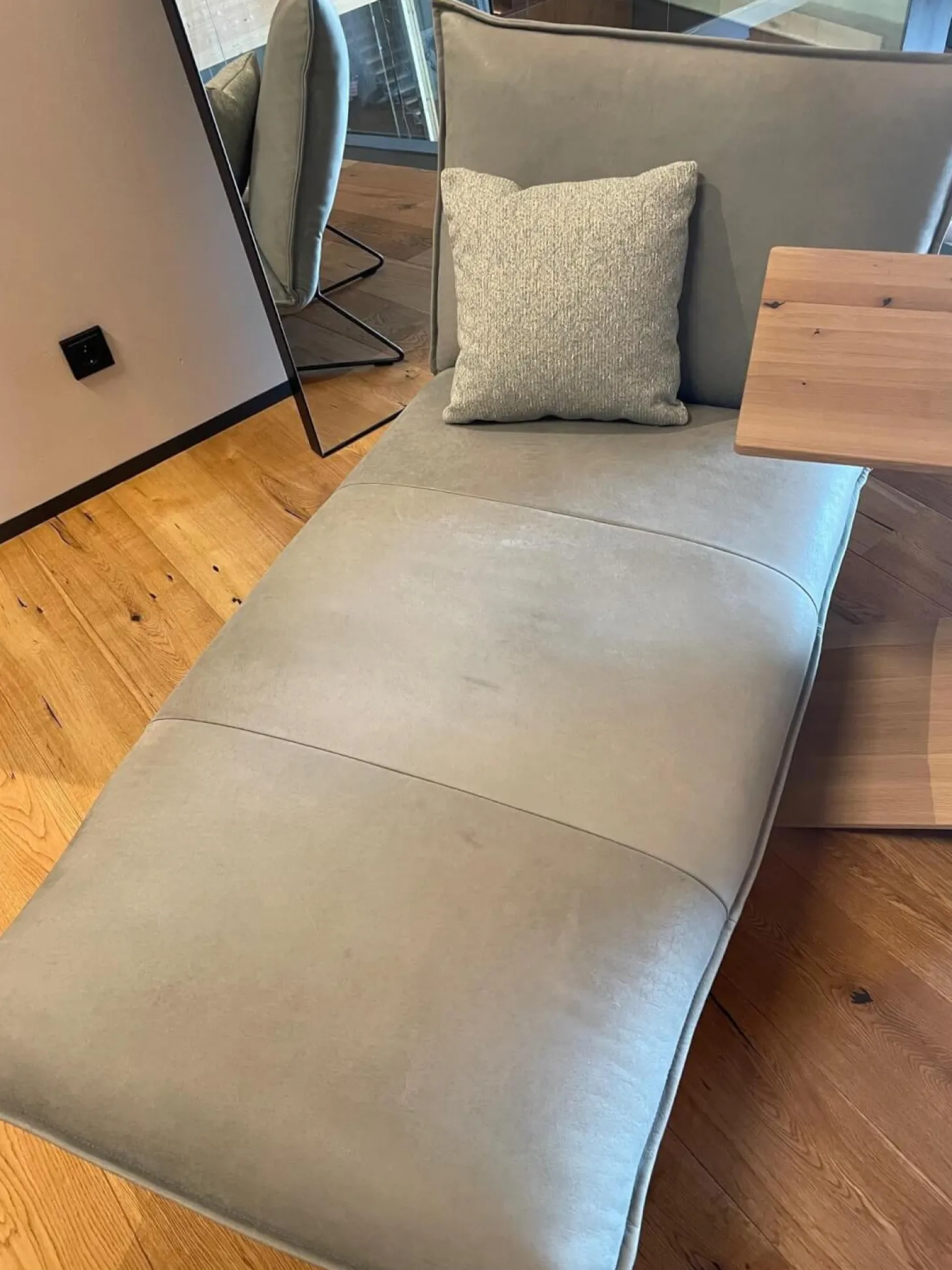 Earl Lounge Liege Leder Aurula Nordic Blue Blau