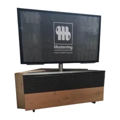 Eck Lowboard Media Corner 709 BB CCC 000 Balkeneiche Furniert Bianco Lack Cubanit Grau