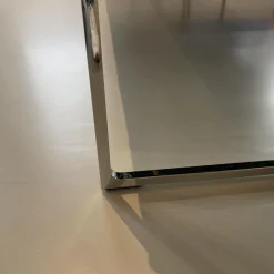 Eckbank Mell Stoff Hellblau Metallgestell Verchromt, Stoff 9705 - hellblau