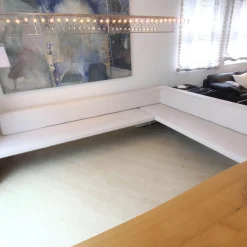 Eckbank Together 290 Bezug Leder Cashmere 1344 Light Grey Hellgrau Mit Kunststoffgleitern