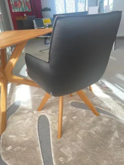 Eckbankgruppe Innen Leder Schwarz Außen Filz Anthrazit Gestell Eiche Natur Inklusive Tisch Und Stühle