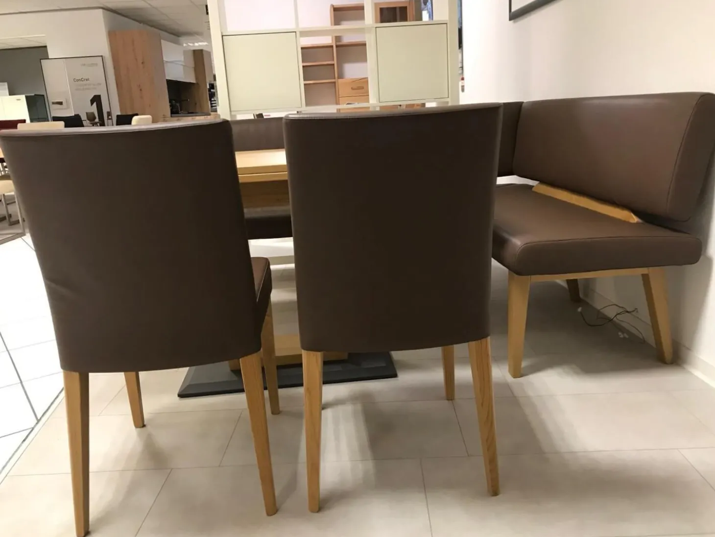 Eckbankgruppe Modell Trendline 350 Wildeiche Natur Bezug Kunstleder Braun