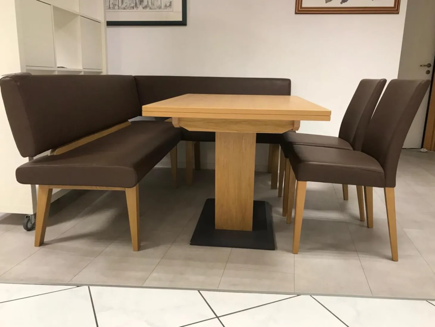 Eckbankgruppe Modell Trendline 350 Wildeiche Natur Bezug Kunstleder Braun