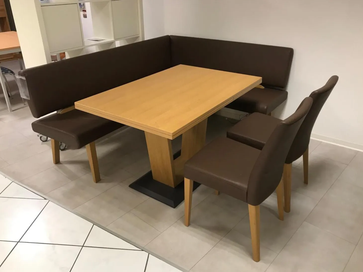 Eckbankgruppe Modell Trendline 350 Wildeiche Natur Bezug Kunstleder Braun