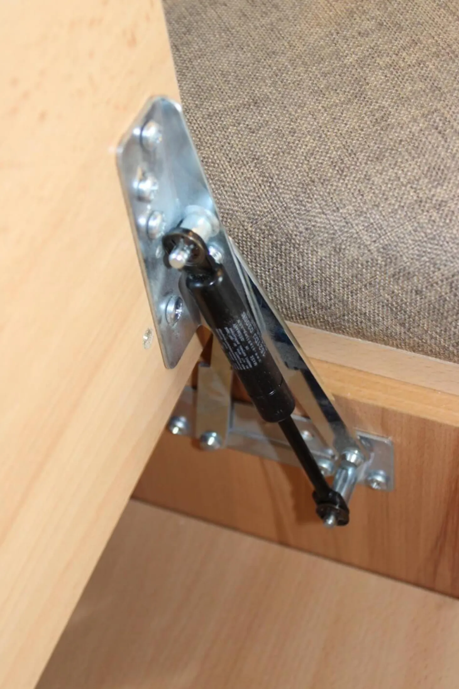 Eckbankgruppe Stoff Happ Uni Beige Karo Türkis Kernbuche Natur Tisch 2 Stühle Eckbank