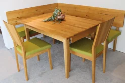 Eckbankgruppe Tisch Risseiche Samtöl 1 Eckbank 2 Stühle