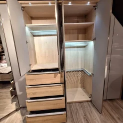 Eckkleiderschrank Nika Seidengrau Sonoma Eiche Horizont 100