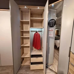 Eckkleiderschrank Nika Seidengrau Sonoma Eiche Horizont 100