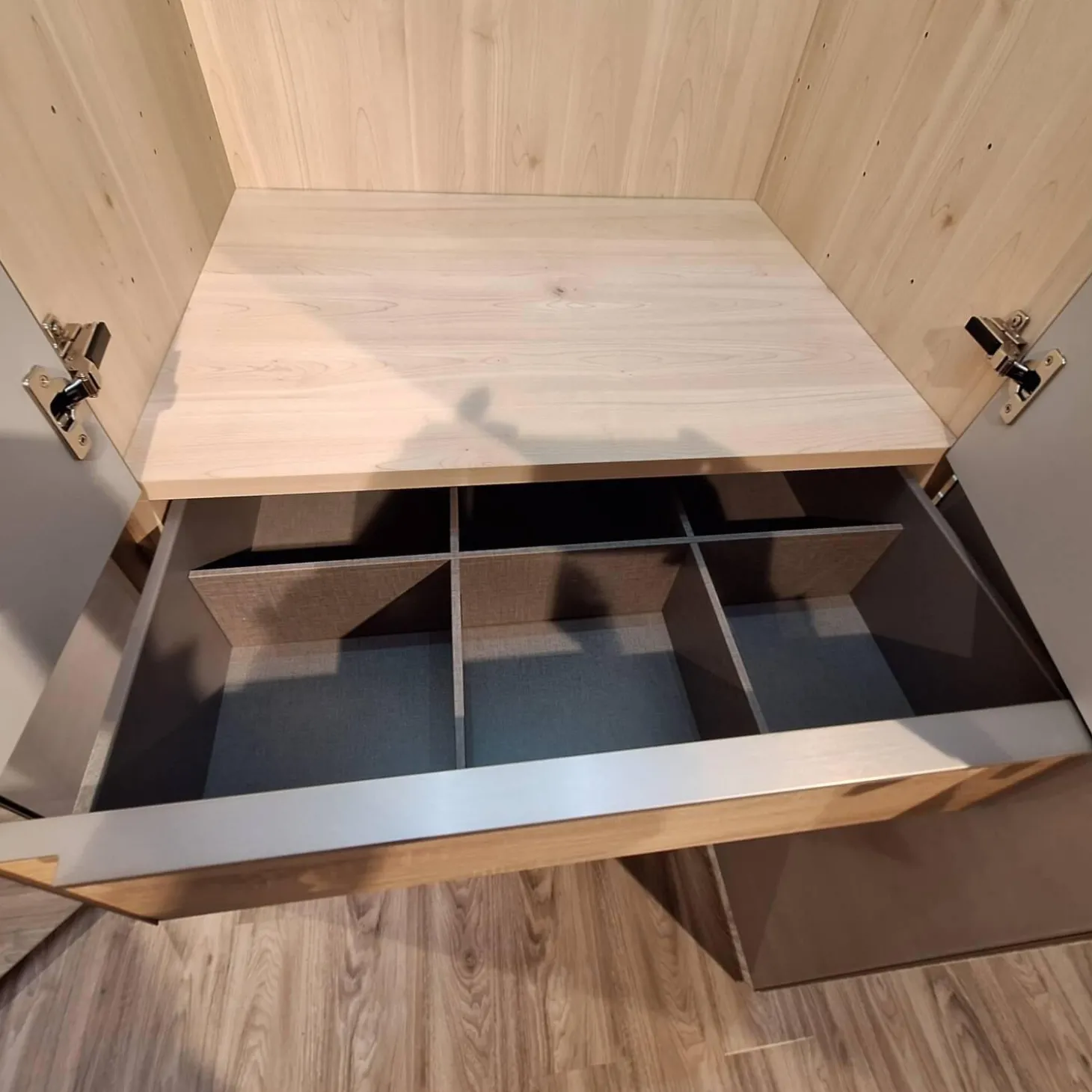 Eckkleiderschrank Nika Seidengrau Sonoma Eiche Horizont 100