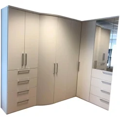 Eckschrank Horizont 10 Polarweiß Innen Leinenoptik