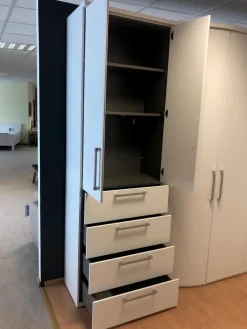 Eckschrank Horizont 10 Polarweiß Innen Leinenoptik