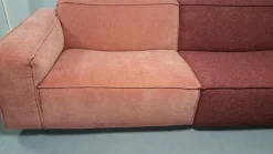 Ecksofa 22000 Bezug Materialmix 25163 Rosa Und Rot Fuß Schwarz