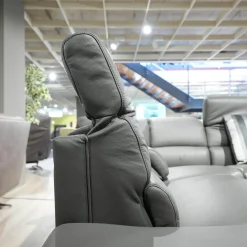 Ecksofa 1330 Callas Leder 24 Longlife Zinn Grau Mit Elektrischem Wall Free Beschlag