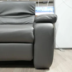 Ecksofa 1330 Callas Leder 24 Longlife Zinn Grau Mit Elektrischem Wall Free Beschlag