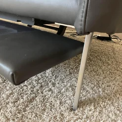 Ecksofa 1928 Leder 31 Longlife Moor Fuß Edelstahloptik