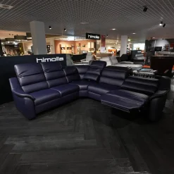 Ecksofa 1505 Leder L24 Longru Pazifik Dunkelblau Inklusive Relaxsessel Small 7052 35U44