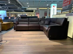 Ecksofa 1104 PRC Leder LL Soft 31 Nougat 281x251 Rücken Echt Wallfree