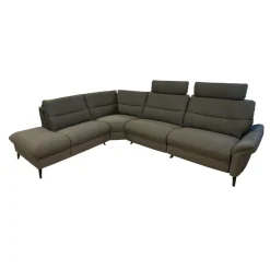 Ecksofa 1175 Spektra Stoff 24 Q2 Fashion Grau Fuß Metall Anthrazit Pulverbeschichtet
