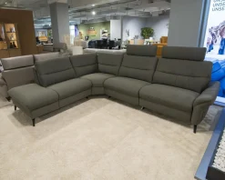 Ecksofa 1175 Spektra Stoff 24 Q2 Fashion Grau Fuß Metall Anthrazit Pulverbeschichtet