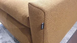 Ecksofa 142 Stoff 1 Medium Braun Beige mit 8 Kissen