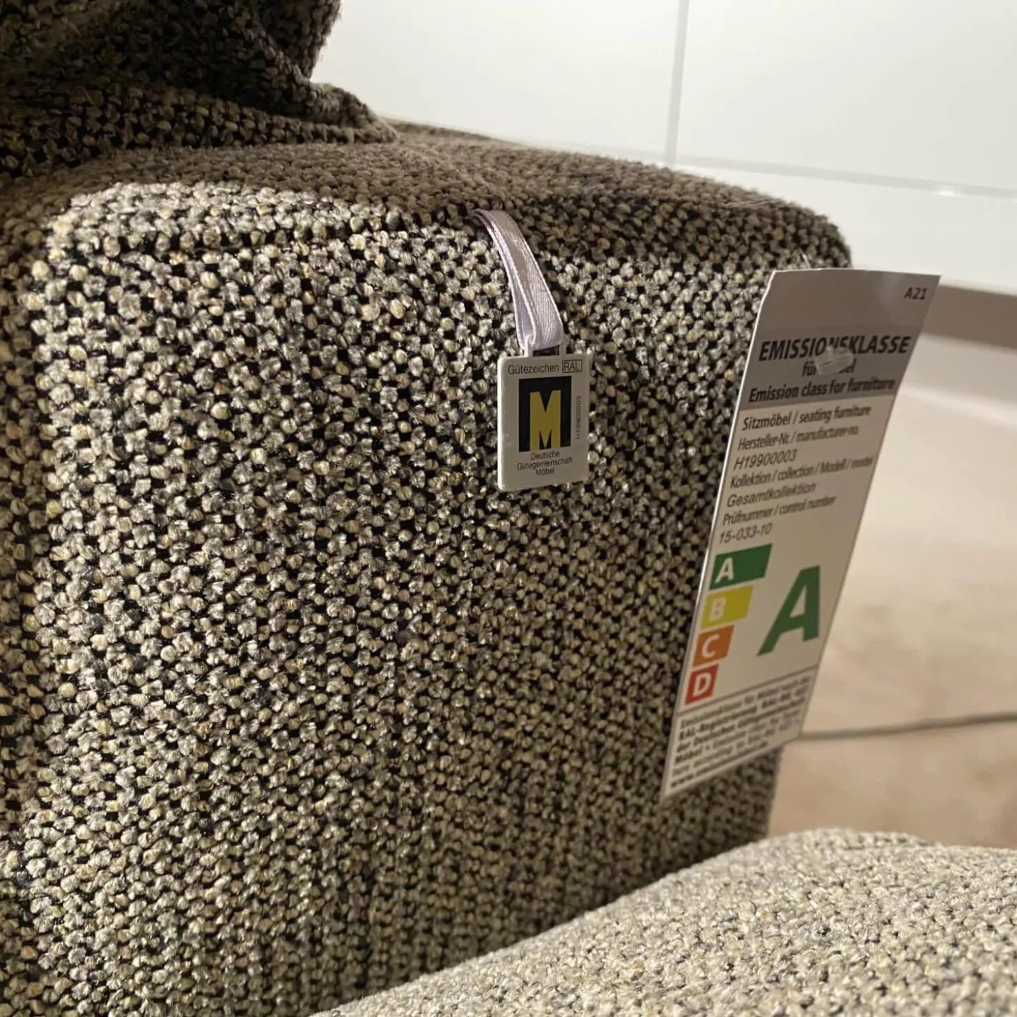 Ecksofa 24405 Stoff 3 Pepper S2298 Grau