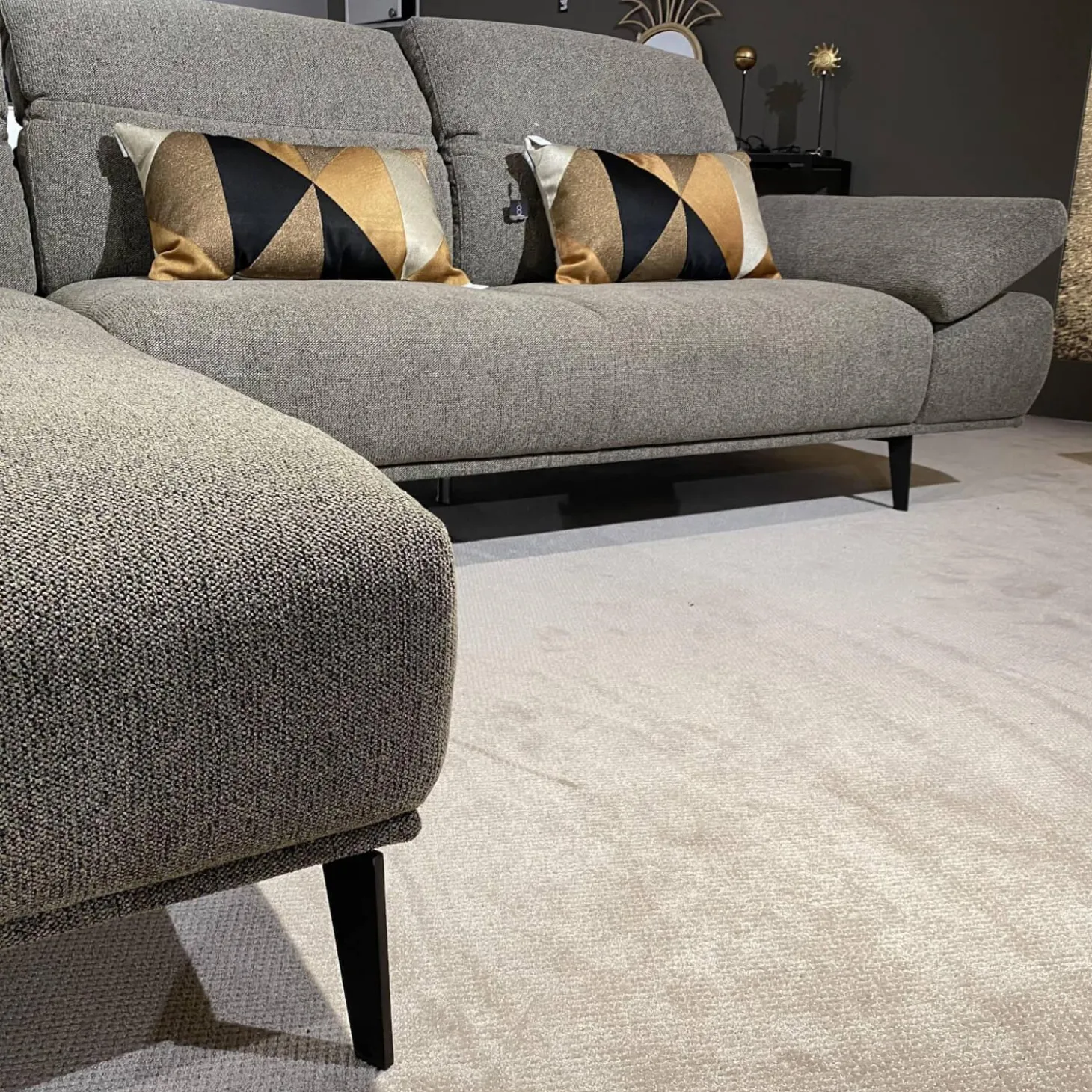 Ecksofa 24405 Stoff 3 Pepper S2298 Grau