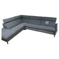 Ecksofa 1926 Stoff Q2 Melange Mare Grau mit Relaxfunktion