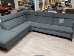 Ecksofa 1926 Stoff Q2 Melange Mare Grau mit Relaxfunktion