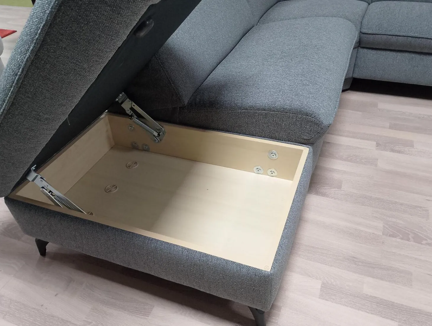 Ecksofa 1926 Stoff Q2 Melange Mare Grau mit Relaxfunktion