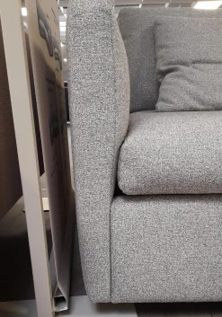 Ecksofa 16000 Stoff Venezia Sky Blue Grau Füße Metall Schwarz