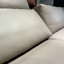 Ecksofa 05550001 XC Leder Touch J Stone Beige Fuß Aluminium