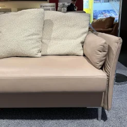 Ecksofa 05550001 XC Leder Touch J Stone Beige Fuß Aluminium