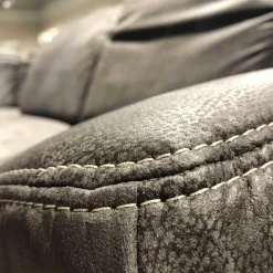 Ecksofa Agent Stoff Saddle Anthrazit mit Verstellfunktionen und Stauraum