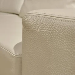 Ecksofa Alba Leder Volume 5622 44 Weiß Mit Kopfstütze