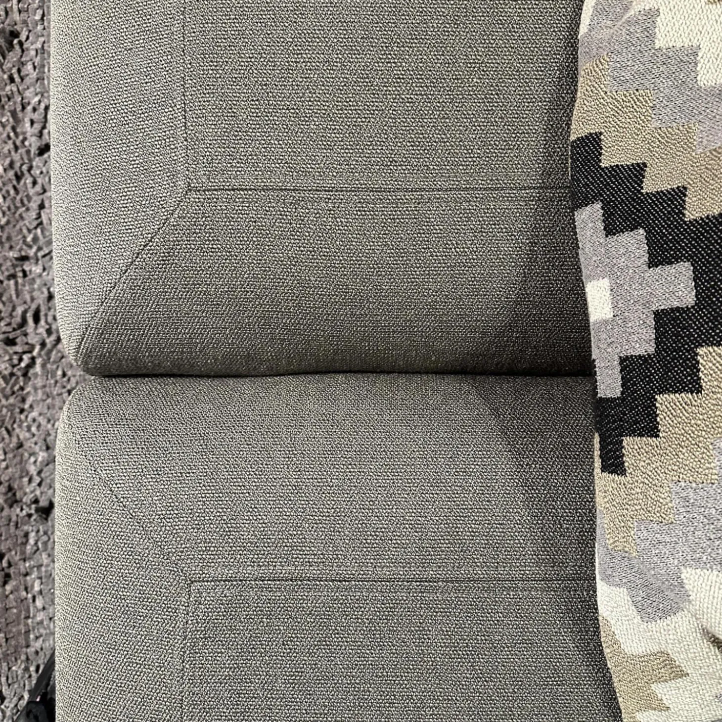 Ecksofa All Together 73620 Stoff 3677 95 Grau Inklusive Kissen Und Hocker