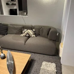 Ecksofa All Together 73620 Stoff 3677 95 Grau Inklusive Kissen Und Hocker