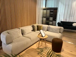 Ecksofa All Together Stoff 4499 90 Grau Füße Kunststoffgleiter Schwarz Mit Kissen