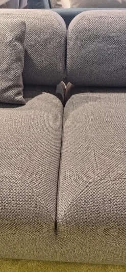 Ecksofa All Together Stoff 44 0093 Grau mit 4 Kissen