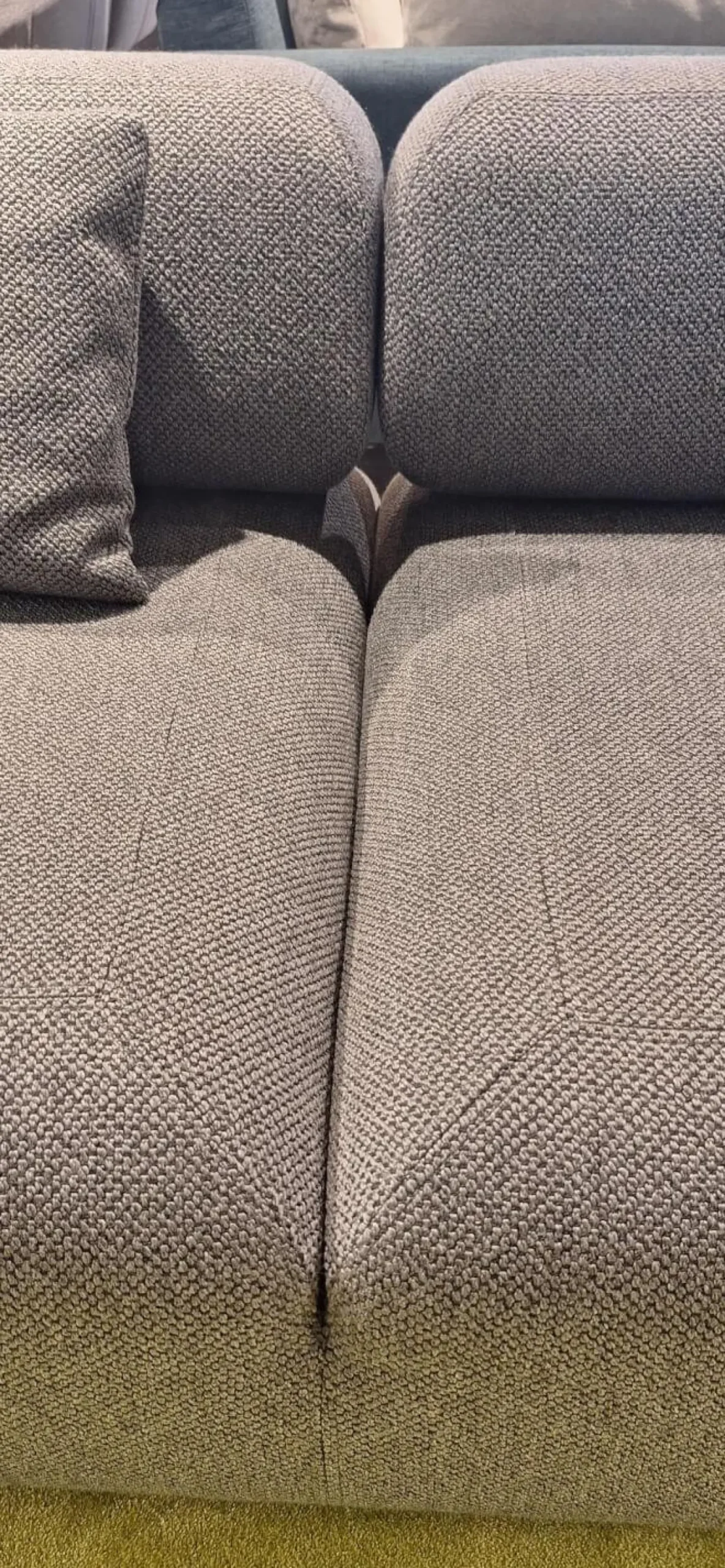 Ecksofa All Together Stoff 44 0093 Grau mit 4 Kissen