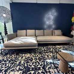 Ecksofa Atoll Bezug Stoff Edit Steingrau Füße Verchromt Schwarz Lackiert Inklusive Sofakissen Rolle