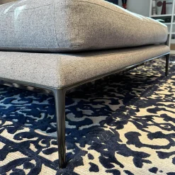 Ecksofa Atoll Bezug Stoff Edit Steingrau Füße Verchromt Schwarz Lackiert Inklusive Sofakissen Rolle