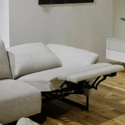 Ecksofa Barcley Stoff City 4 Grau Füße Schwarz Mit Relaxfunktion