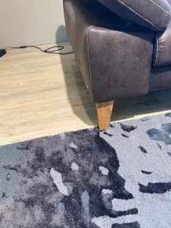 Ecksofa Benson Stoff Relax 123 Espresso Braun Füße Braun Geölt