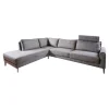Ecksofa Bern Stoff Sunnyboy CH3031 Grau 096 Füße Metall Diamond Schwarz Matt